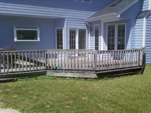 Problem riddled wood deck in Western Springs IL. For free in home estimate contact A-Affordable Decks  