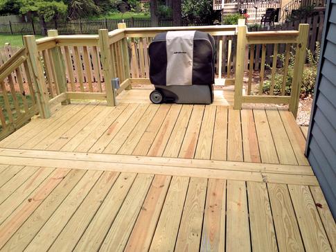 Grill bump-out by A-Affordable Decks in Lombard Illinois