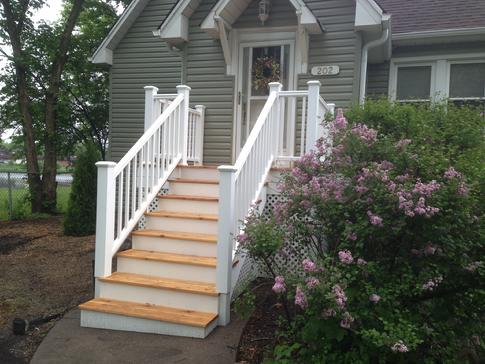 Wheaton - Lombard porch built by A-Affordable Decks of Lombard IL