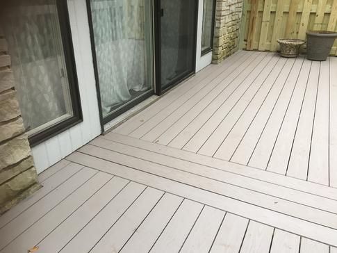 Burr Ridge deck 2016. Azek pvc replaces the former wood planking. A-Affordable Decks