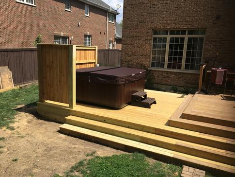 Westmont IL - deck contractor A-Affordable Decks 2017 hot tub deck