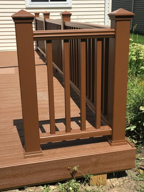 Trex composite railing. "I think its among the best!" - Frank Lamphere