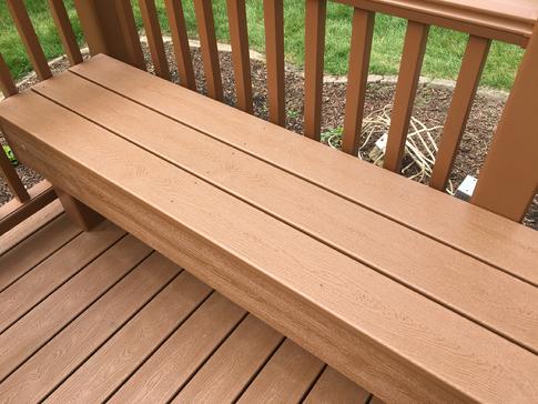 Trex bench - Lisle Illinois deck contractor A-Affordable Decks