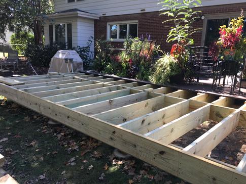 2017 Lisle IL deck framing A-Affordable Decks