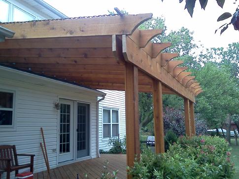 Naperville Illinois deck shade. Pergola. A-Affordable Decks