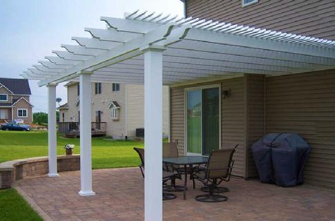 Vinyl composite pergola - A-Affordable Decks Lombard IL