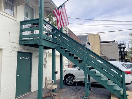Old landing and staircase in Lisle IL